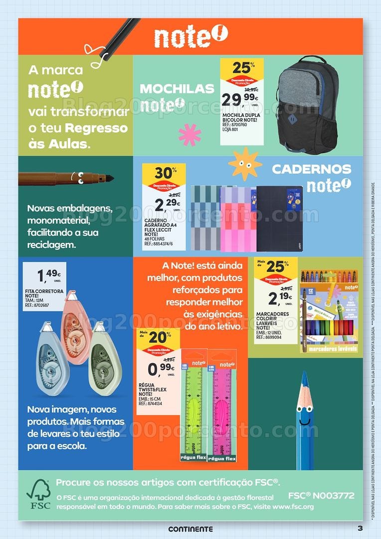Antevisão Folheto CONTINENTE Açores Regresso às Aulas Promoções de 25 agosto a 21 setembro