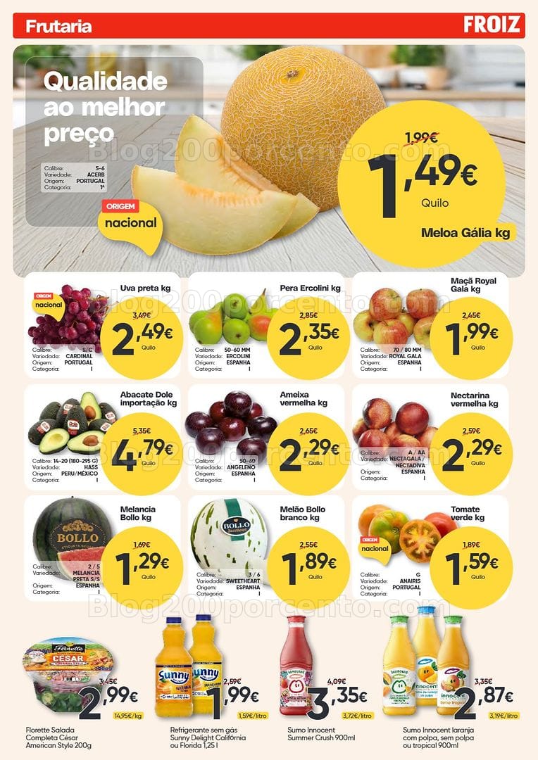 Antevisão Folheto FROIZ Promoções de 27 agosto a 15 setembro