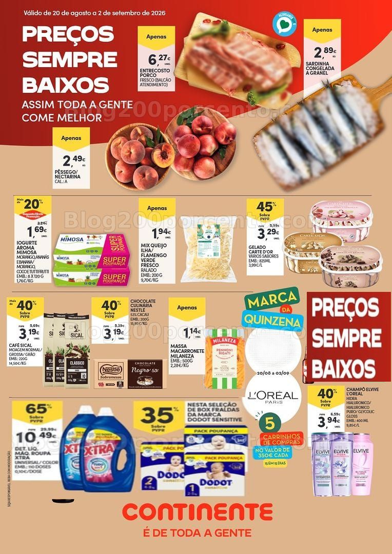 Antevisão Folheto CONTINENTE Açores Promoções de 20 agosto a 2 setembro