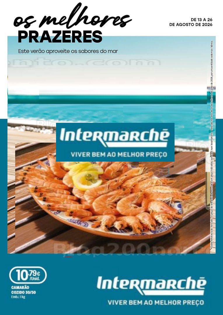 Antevisão Folheto INTERMARCHÉ Especial Mariscos Promoções de 13 a 26 agosto
