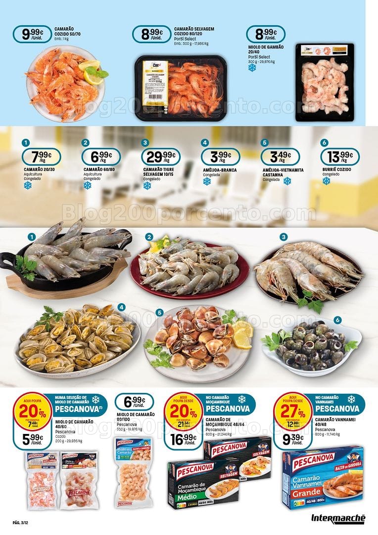Antevisão Folheto INTERMARCHÉ Especial Mariscos Promoções de 13 a 26 agosto