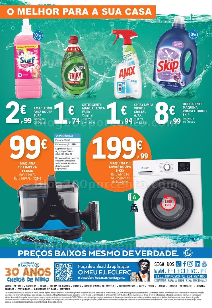 Antevisão Folheto E-LECLERC Higiene e Limpeza Promoções de 25 agosto a 6 setembro