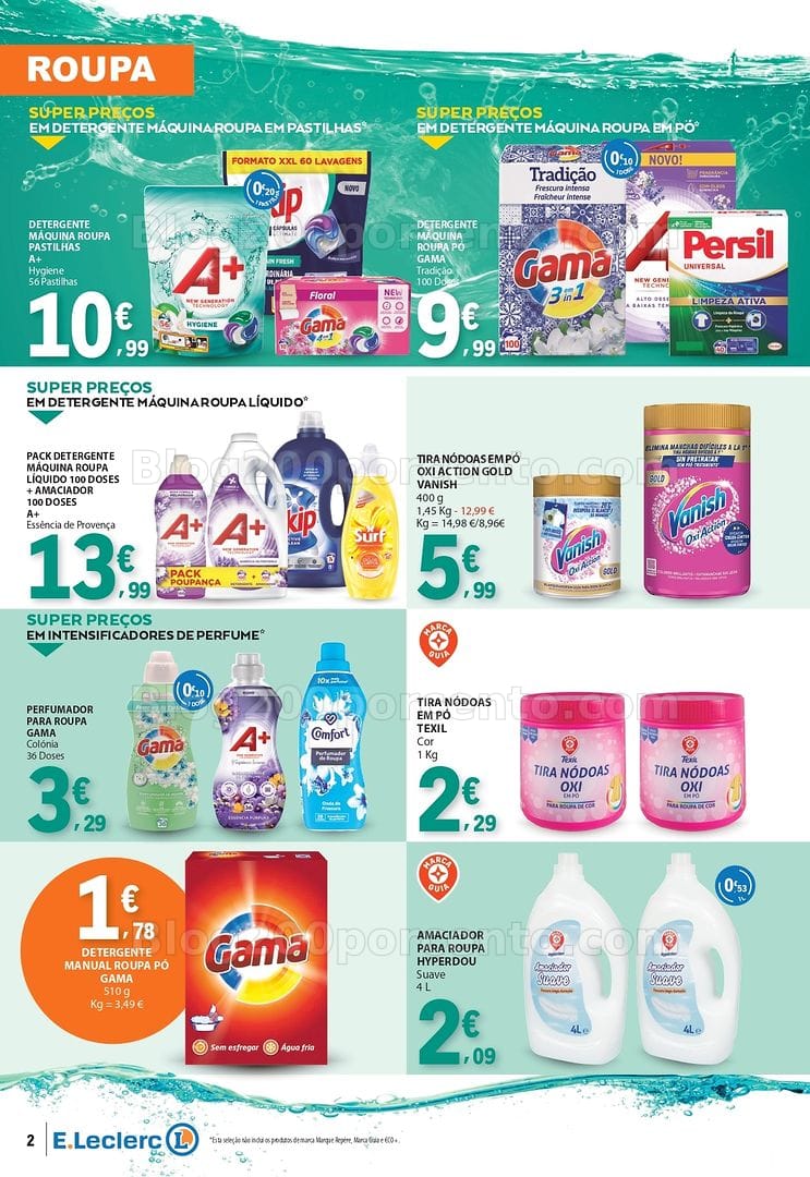 Antevisão Folheto E-LECLERC Higiene e Limpeza Promoções de 25 agosto a 6 setembro