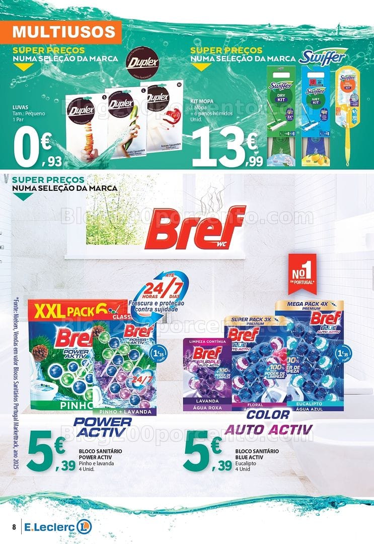 Antevisão Folheto E-LECLERC Higiene e Limpeza Promoções de 25 agosto a 6 setembro