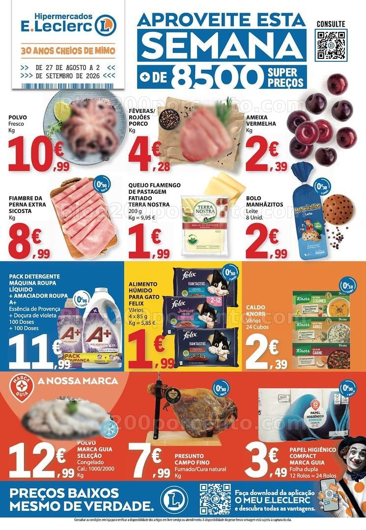Antevisão Folheto E-LECLERC Promoções de 27 agosto a 2 setembro,