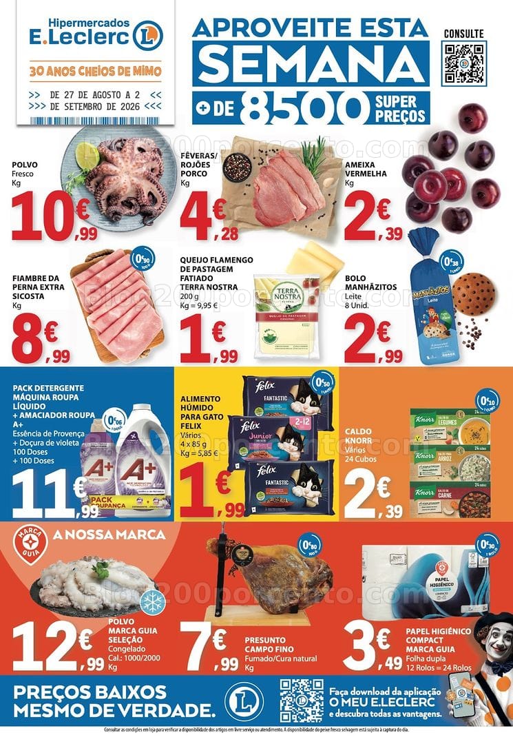 Antevisão Folheto E-LECLERC Promoções de 27 agosto a 2 setembro
