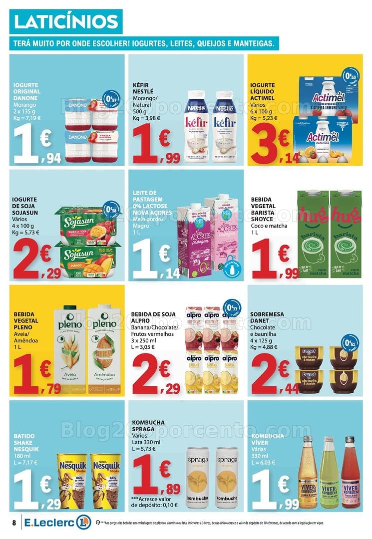 Antevisão Folheto E-LECLERC Promoções de 27 agosto a 2 setembro