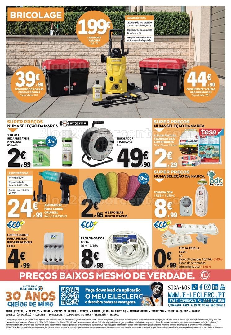 Antevisão Folheto E-LECLERC Bazar Promoções de 27 agosto a 9 setembro