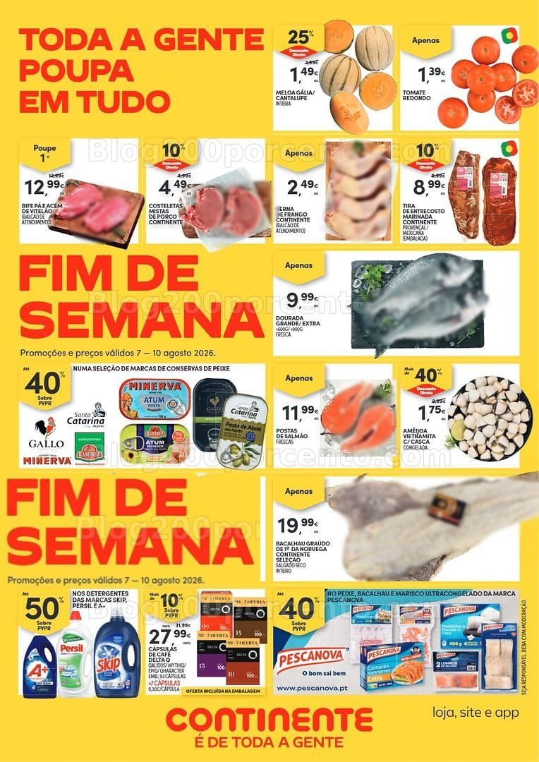 Antevisão Folheto CONTINENTE Promoções Fim de Semana - 7 a 10 agosto - Edição Digital