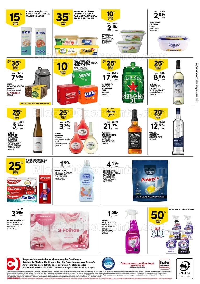 Antevisão Folheto CONTINENTE Promoções Fim de Semana - 14 a 17 agosto - Edição Digital