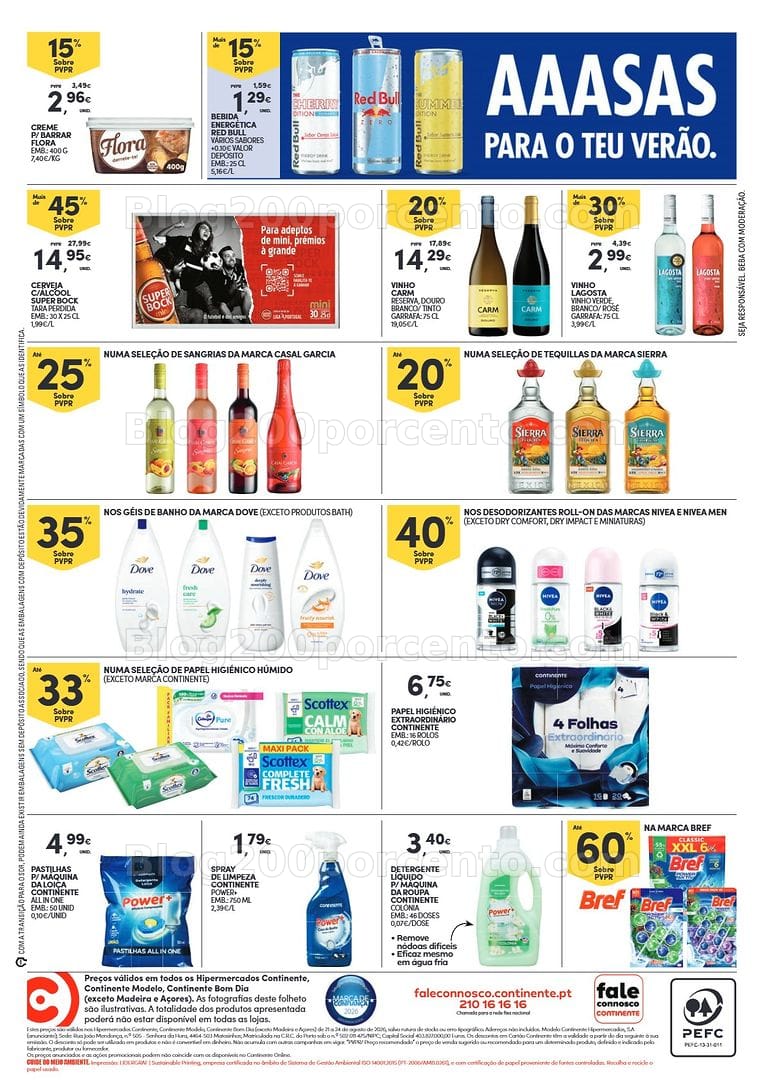 Antevisão Folheto CONTINENTE Promoções Fim de Semana - 21 a 24 agosto - Edição Digital