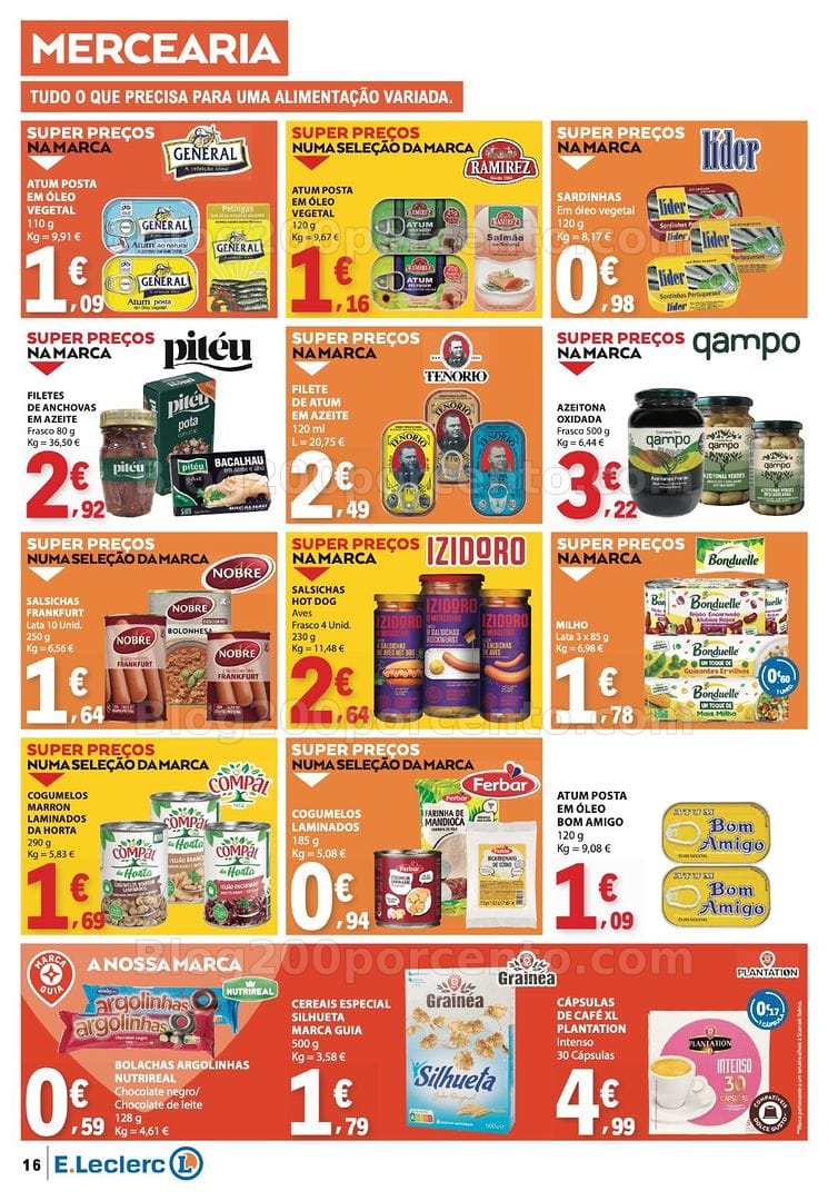 Antevisão Folheto E-LECLERC Promoções de 20 a 26 agosto