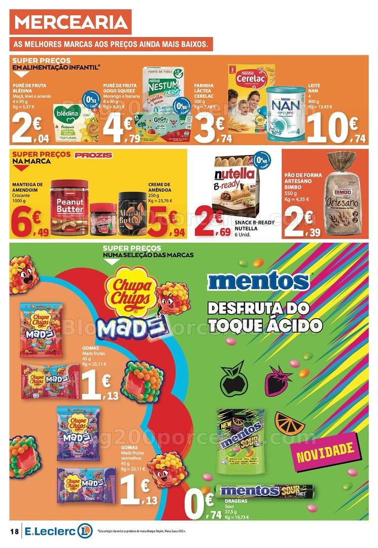 Antevisão Folheto E-LECLERC Promoções de 20 a 26 agosto