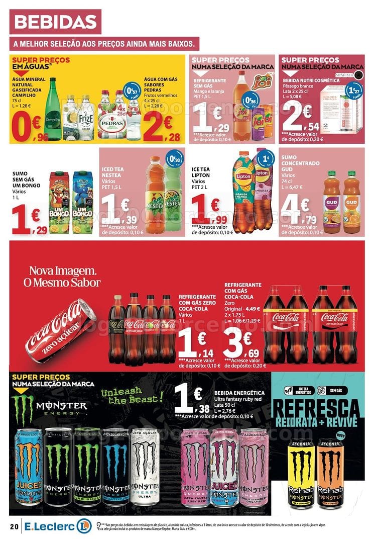 Antevisão Folheto E-LECLERC Promoções de 20 a 26 agosto
