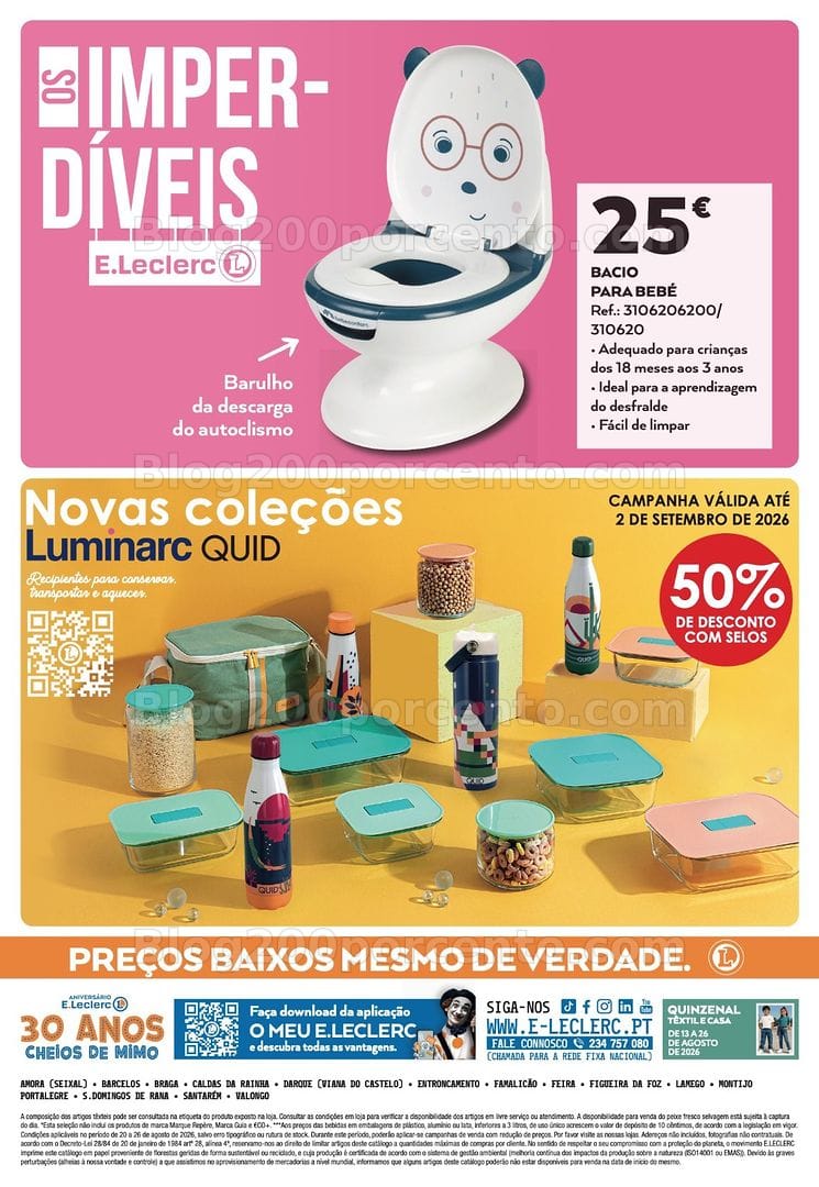 Antevisão Folheto E-LECLERC Promoções de 20 a 26 agosto