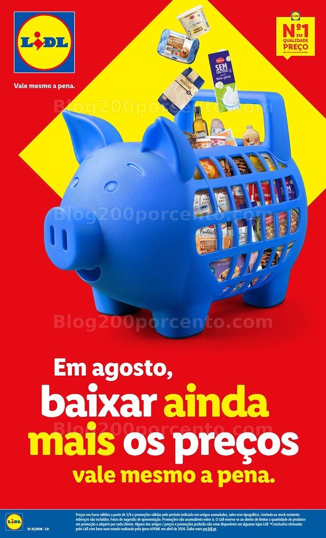 Antevisão Folheto LIDL Baixa de Preços Promoções de 3 a 30 agosto