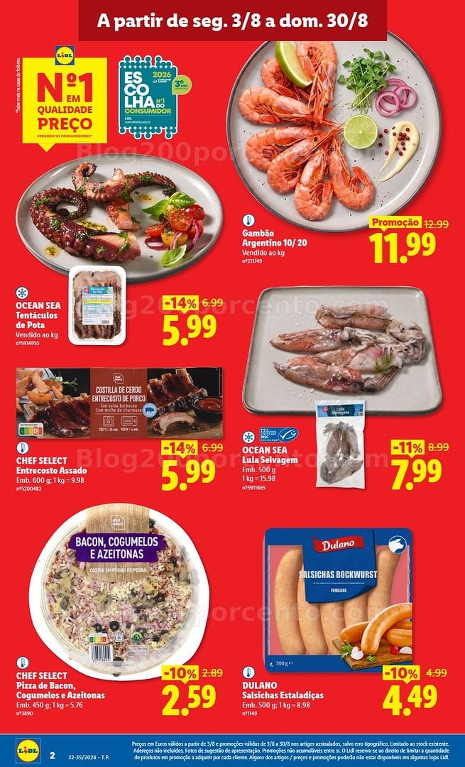 Antevisão Folheto LIDL Baixa de preços Promoções de 3 a 30 agosto