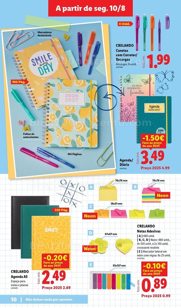 Antevisão Folheto LIDL Especial Regresso às Aulas Promoções a partir de 10 agosto e 7 setembro