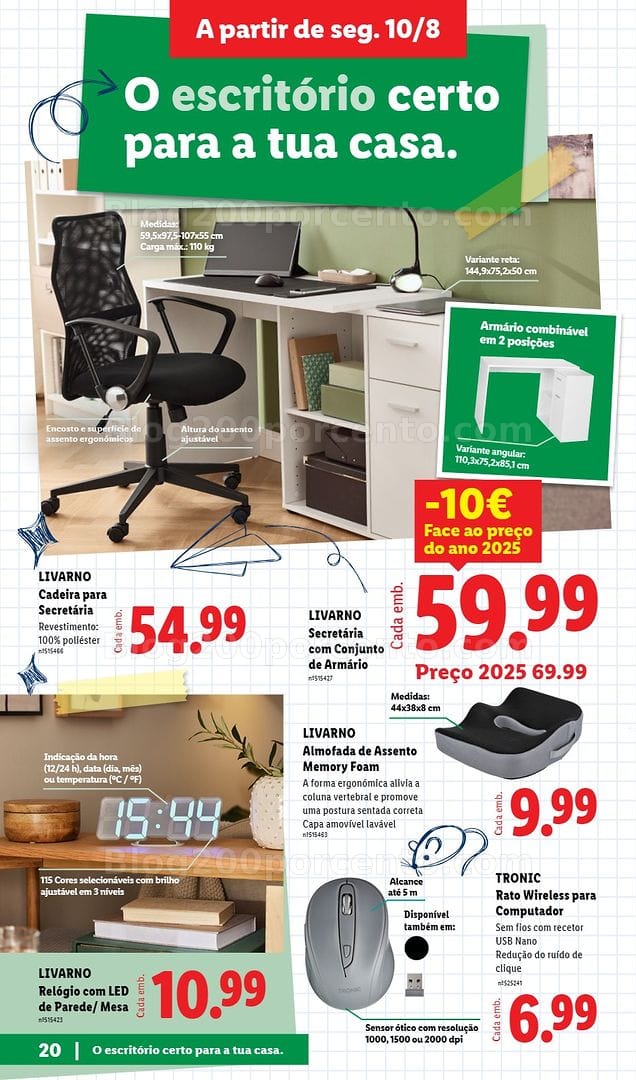 Antevisão Folheto LIDL Especial Regresso às Aulas Promoções a partir de 10 agosto e 7 setembro