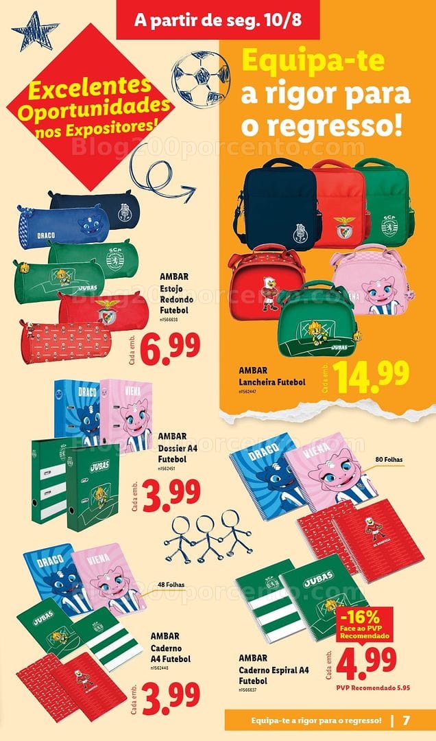 Antevisão Folheto LIDL Especial Regresso às Aulas Promoções a partir de 10 agosto e 7 setembro