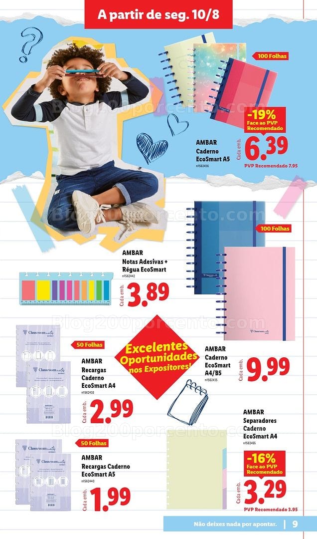 Antevisão Folheto LIDL Especial Regresso às Aulas Promoções a partir de 10 agosto e 7 setembro