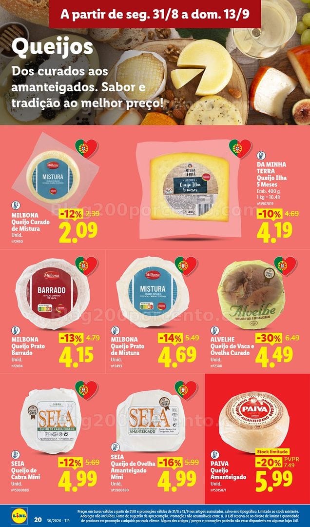 Antevisão Folheto LIDL Especial Queijos e Enchidos Promoções de 31 agosto a 27 setembro