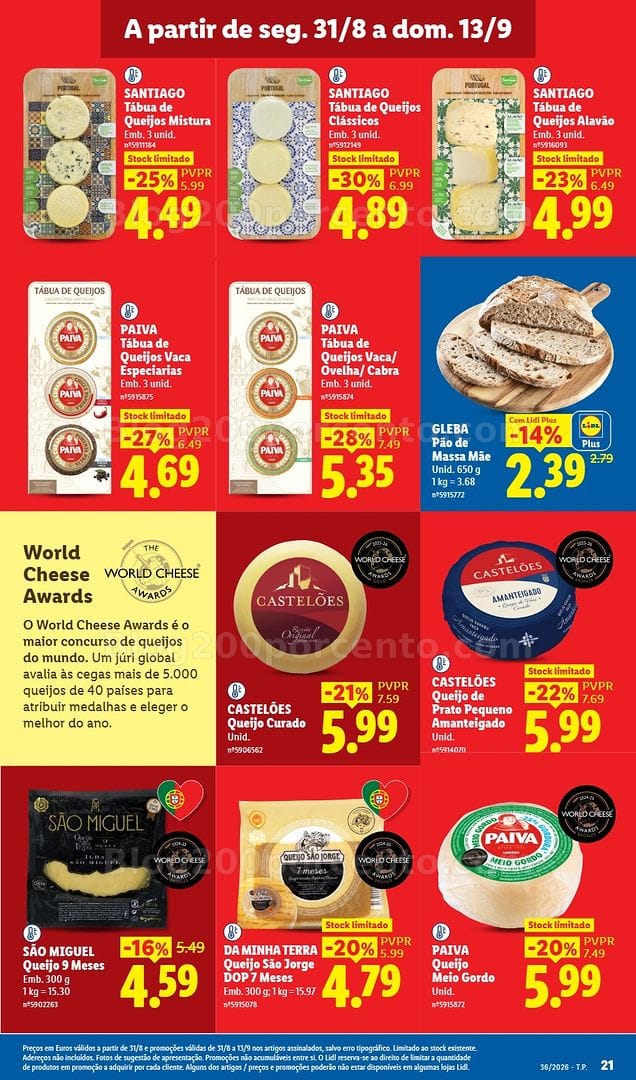 Antevisão Folheto LIDL Especial Queijos e Enchidos Promoções de 31 agosto a 27 setembro