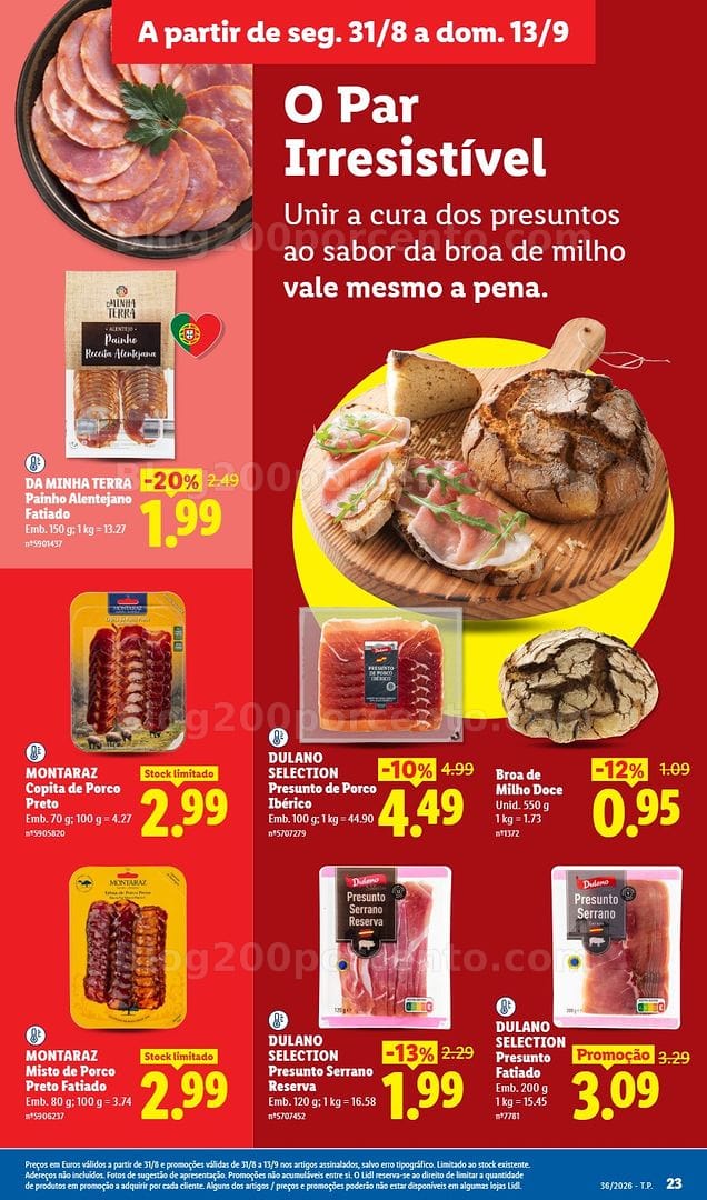 Antevisão Folheto LIDL Especial Queijos e Enchidos Promoções de 31 agosto a 27 setembro