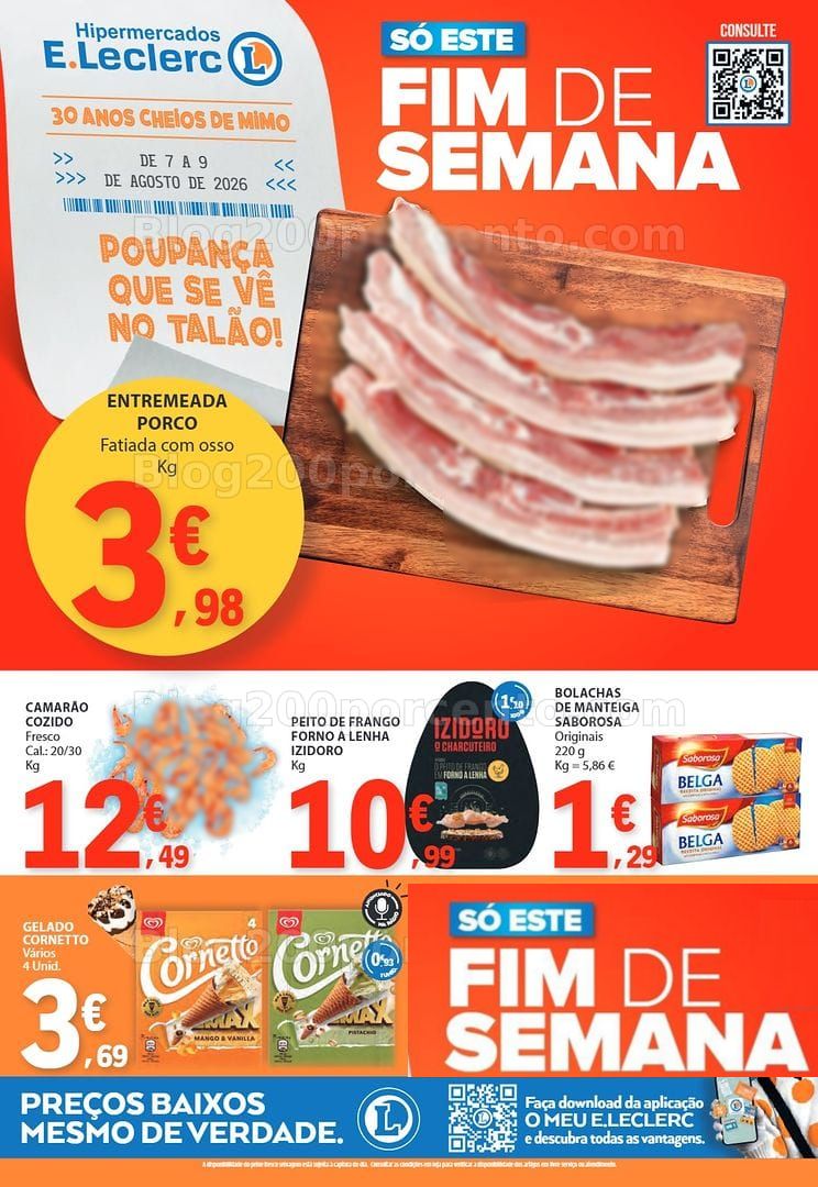 Antevisão Folheto E-LECLERC Promoções Fim de Semana - 7 a 9 agosto