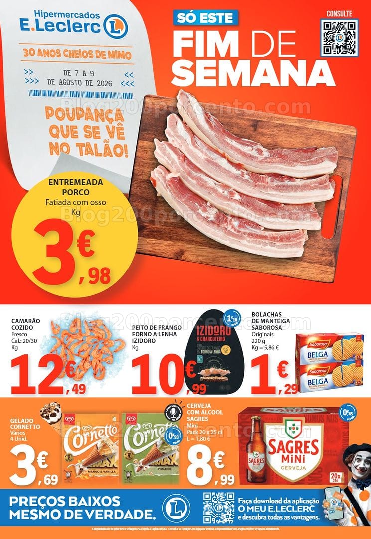 Antevisão Folheto E-LECLERC Promoções Fim de Semana - 7 a 9 agosto