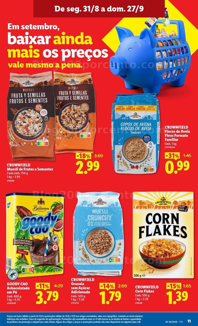 Antevisão Folheto LIDL Baixamos os Preços Promoções de 31 agosto a 27 setembro