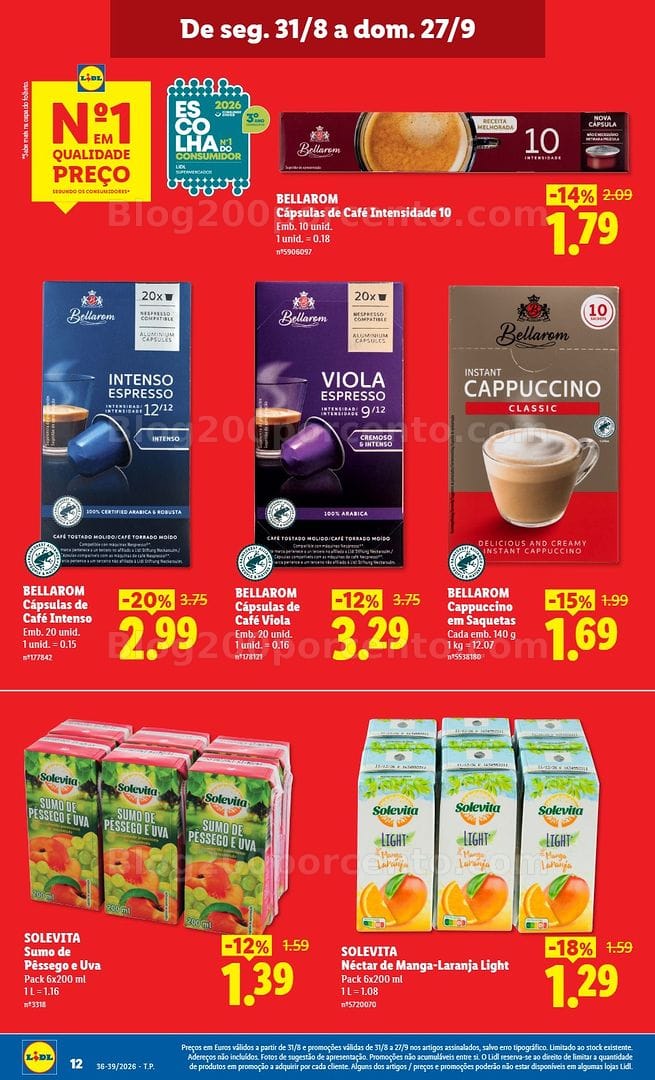 Antevisão Folheto LIDL Baixamos os Preços Promoções de 31 agosto a 27 setembro