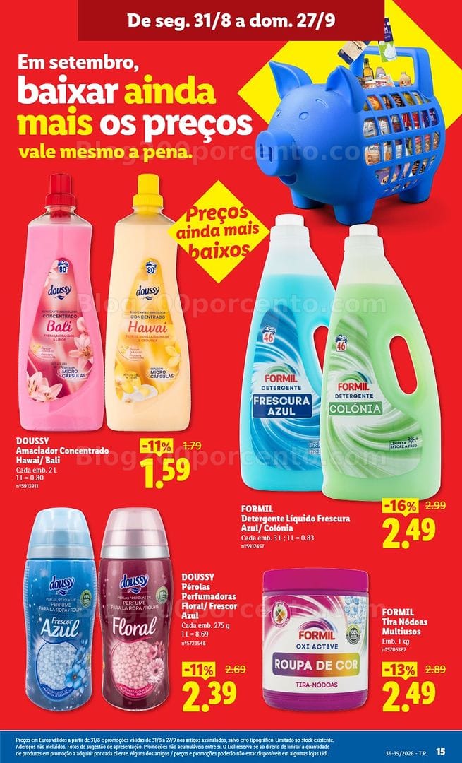 Antevisão Folheto LIDL Baixamos os Preços Promoções de 31 agosto a 27 setembro