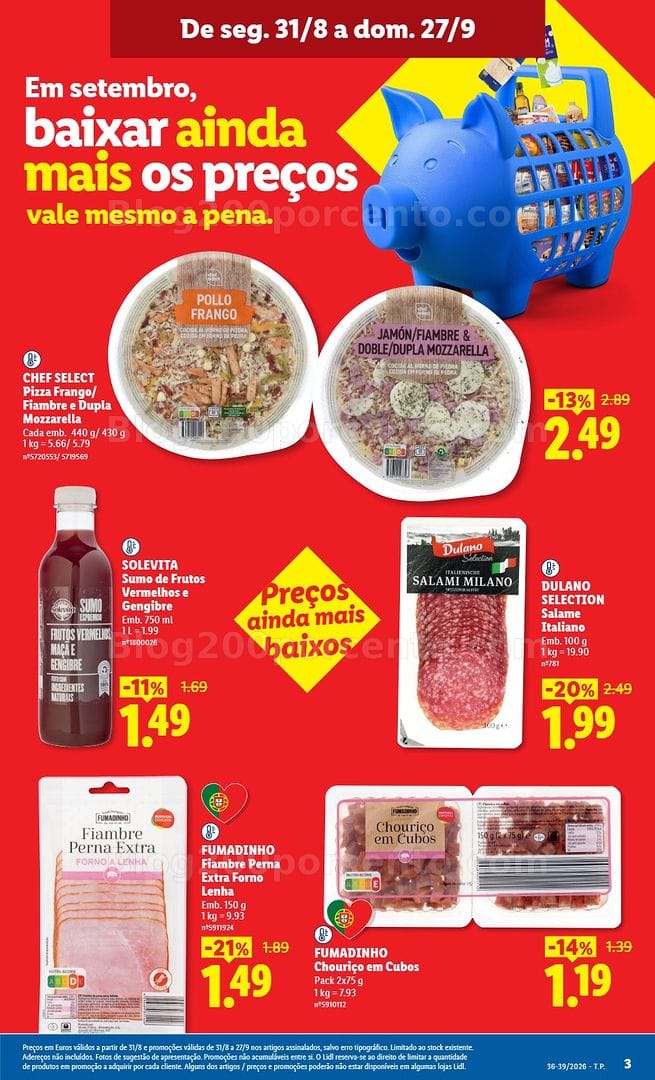 Antevisão Folheto LIDL Baixamos os Preços Promoções de 31 agosto a 27 setembro