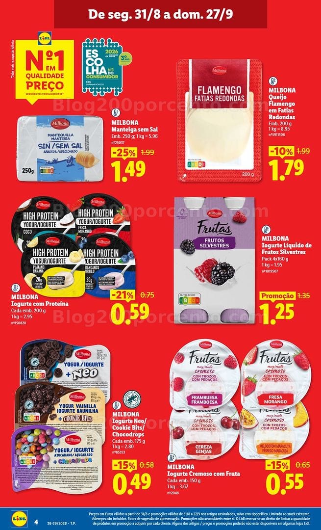 Antevisão Folheto LIDL Baixamos os Preços Promoções de 31 agosto a 27 setembro