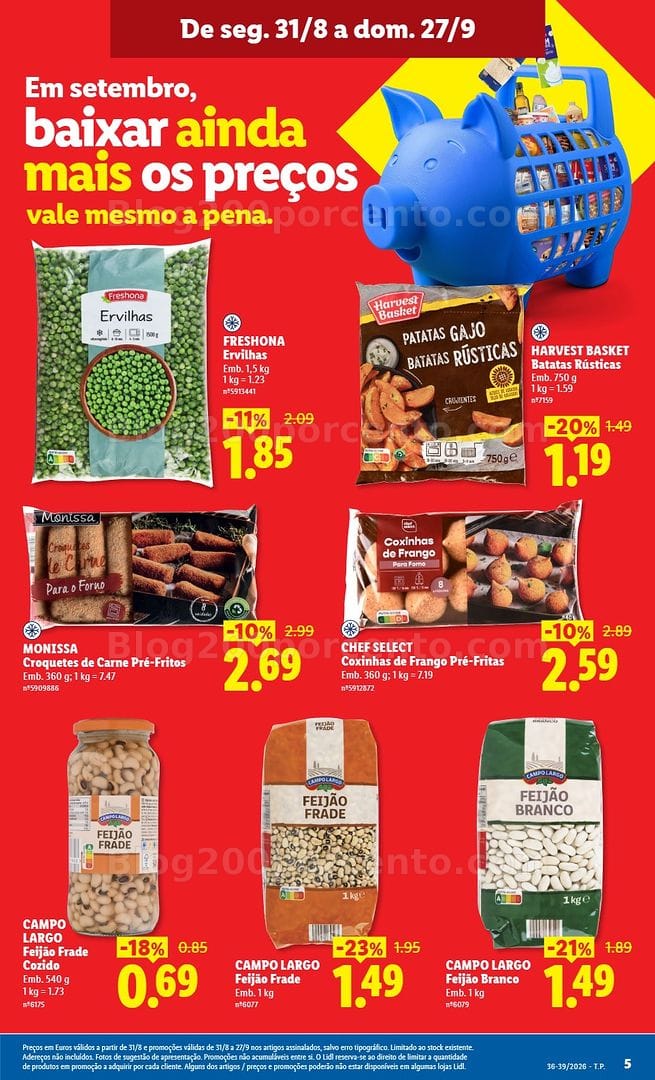 Antevisão Folheto LIDL Baixamos os Preços Promoções de 31 agosto a 27 setembro