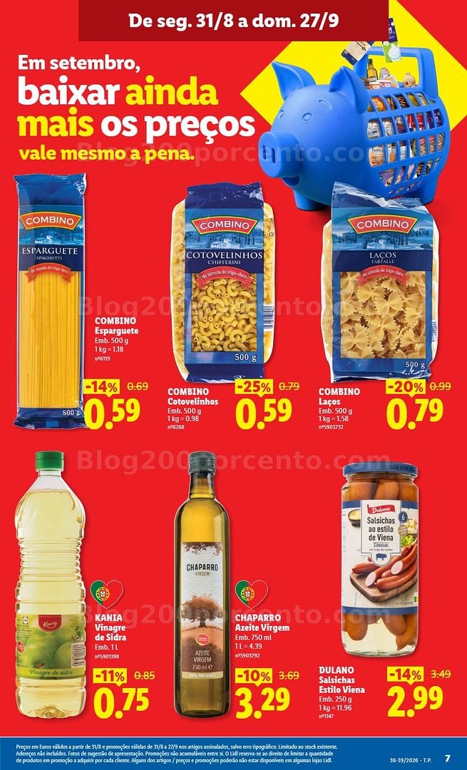 Antevisão Folheto LIDL Baixamos os Preços Promoções de 31 agosto a 27 setembro