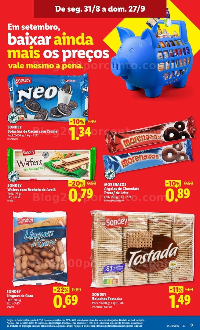 Antevisão Folheto LIDL Baixamos os Preços Promoções de 31 agosto a 27 setembro