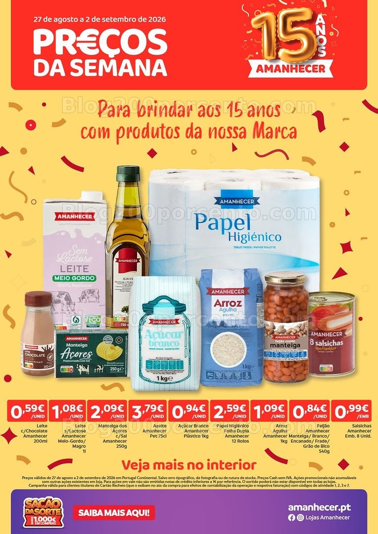 Antevisão Folheto AMANHECER Promoções de 27 agosto a 2 setembro