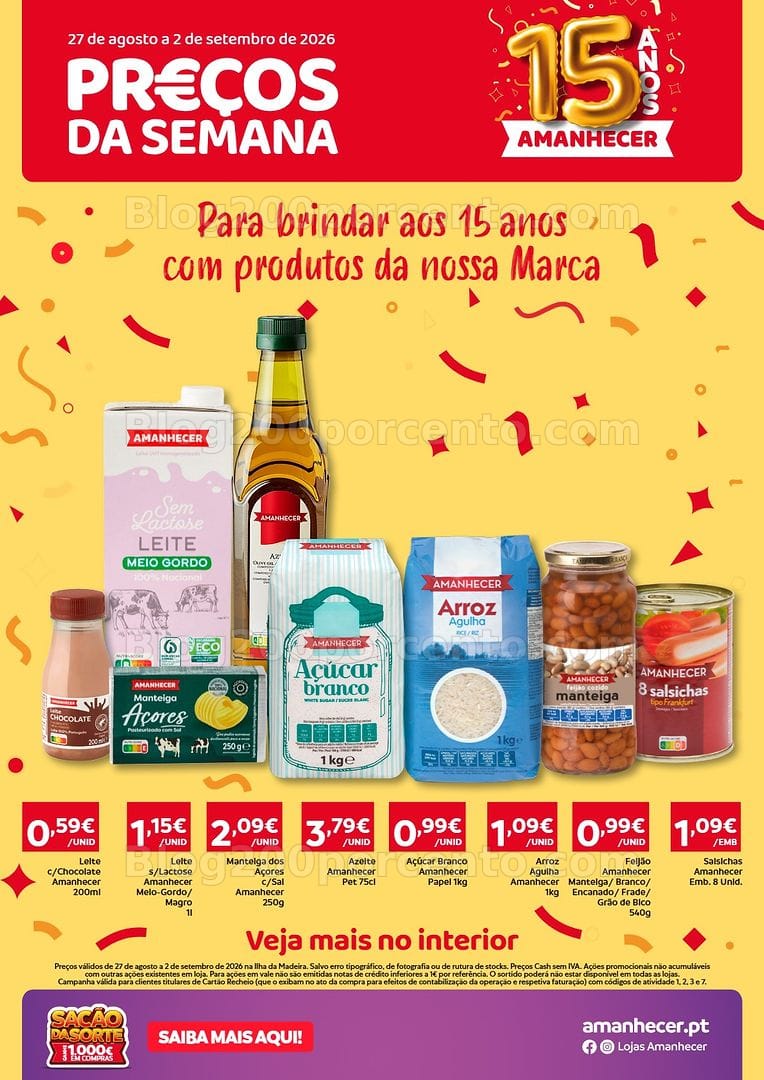 Antevisão Folheto AMANHECER Madeira Promoções de 27 agosto a 2 setembro