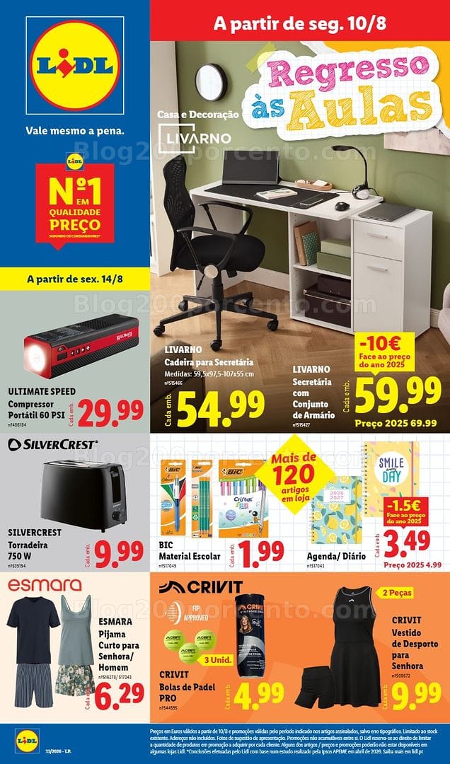 Antevisão Folheto LIDL Bazar Promoções de 10 a 20 agosto - Edição Digital