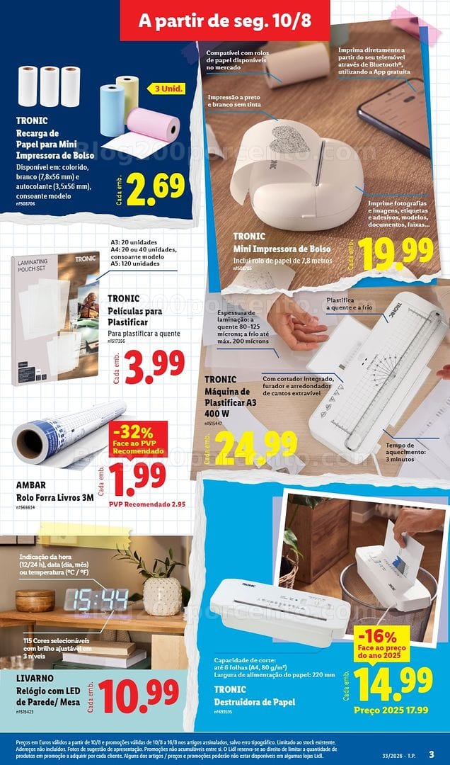 Antevisão Folheto LIDL Bazar Promoções de 10 a 20 agosto - Edição Digital