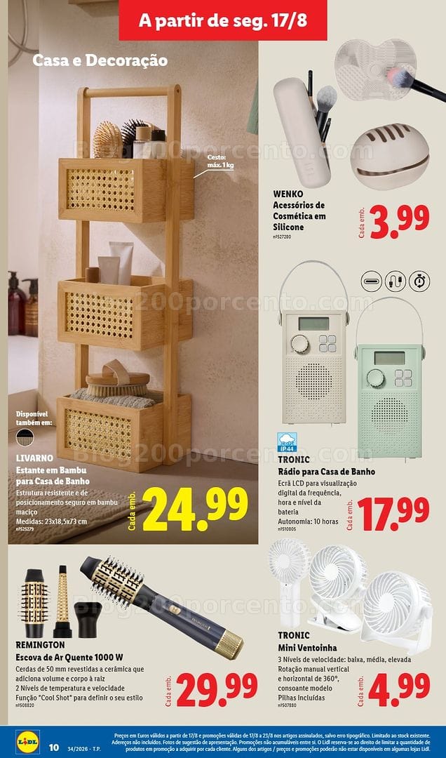 Antevisão Folheto LIDL Bazar Promoções de 17 a 27 agosto - Edição Digital