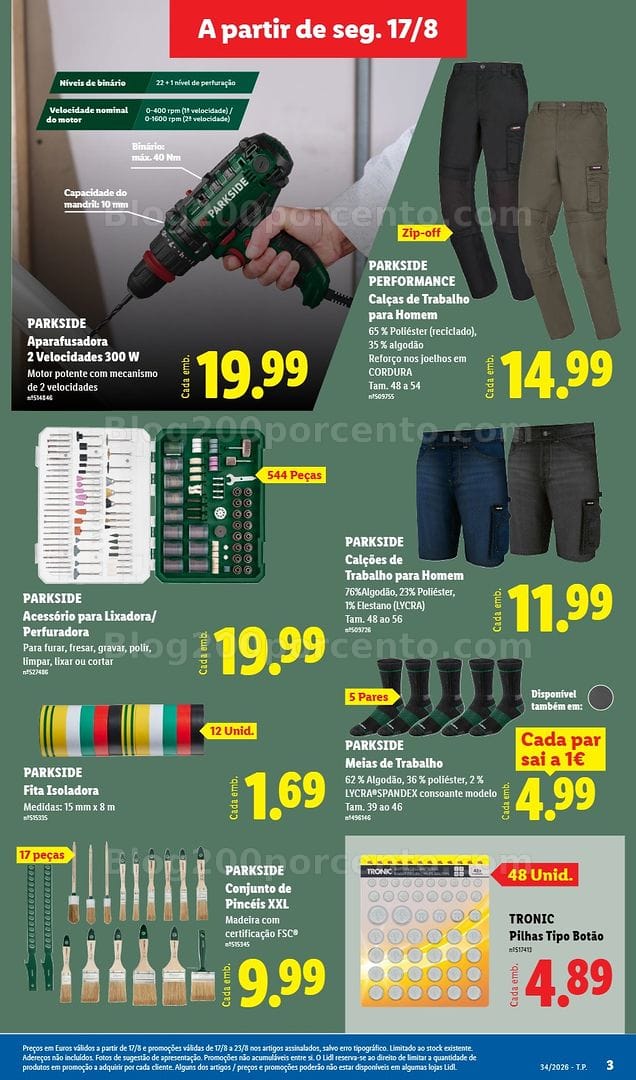 Antevisão Folheto LIDL Bazar Promoções de 17 a 27 agosto - Edição Digital
