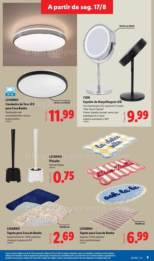 Antevisão Folheto LIDL Bazar Promoções a partir de 17 agosto