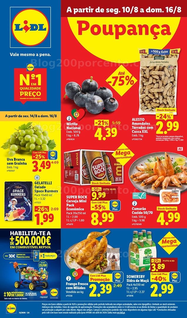 Antevisão Folheto LIDL Promoções de 10 a 16 agosto - Edição Digital