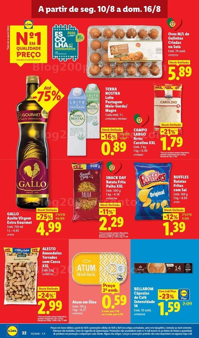 Antevisão Folheto LIDL Promoções de 10 a 16 agosto - Edição Digital