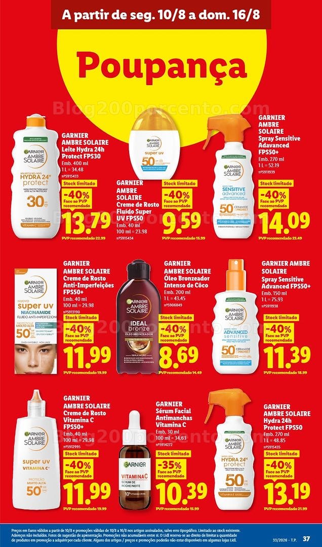 Antevisão Folheto LIDL Promoções de 10 a 16 agosto - Edição Digital