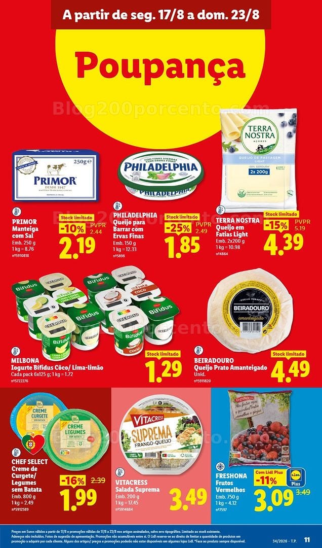 Antevisão Folheto LIDL Supermercado Promoções de 17 a 23 agosto - Edição Digital