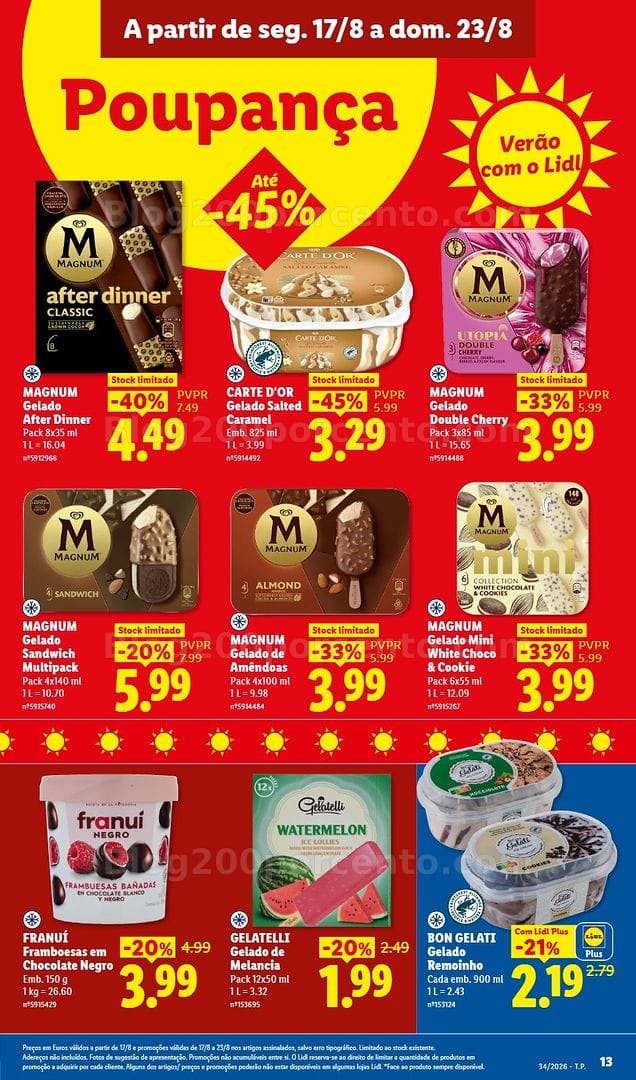 Antevisão Folheto LIDL Supermercado Promoções de 17 a 23 agosto - Edição Digital
